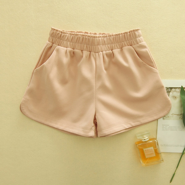 Дамски къси панталони - черен,сив,зелен,розов и бял цвят 