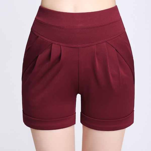 Σύντομη κυρίες παντελόνι σε λευκό, μαύρο, κόκκινο, μπεζ, πράσινο και μπλε - 6 μοντέλα