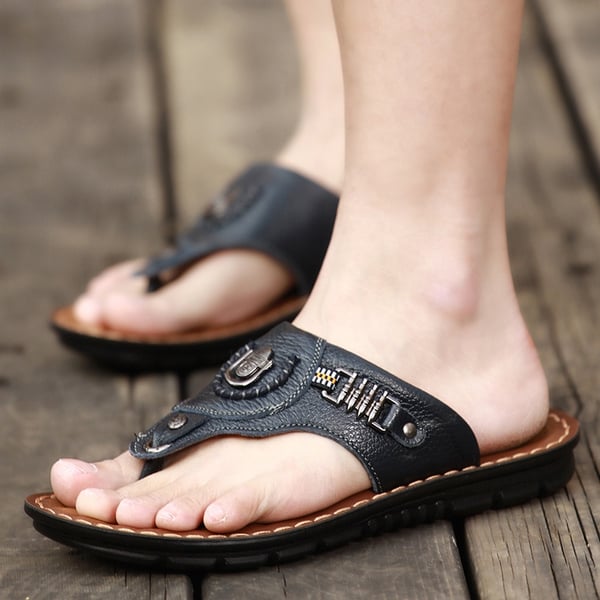 Καλοκαίρι χρωματιστά ανδρών παντόφλες δερματίνη - 4 μοντέλα