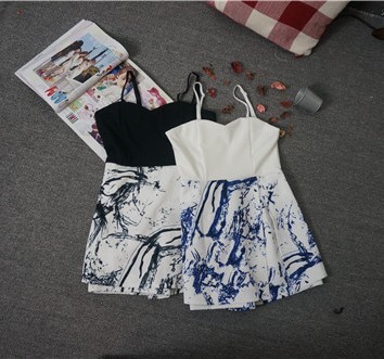 Γυναικεία ολόσωμη καλοκαιρινή φόρμα παντελόνι φούστα