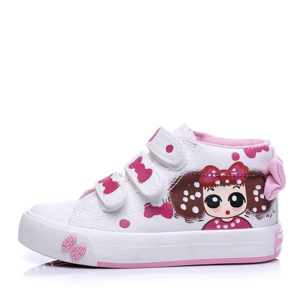 Обувки за момичета с връзки или лепки - 8 анимирани модела