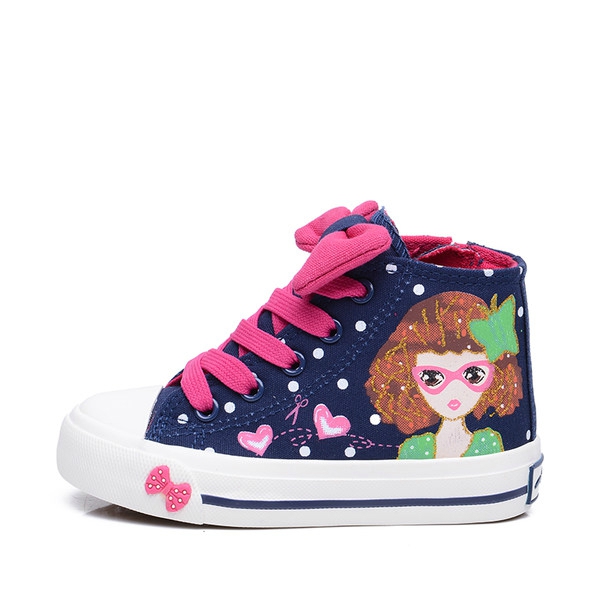 Обувки за момичета с връзки или лепки - 8 анимирани модела