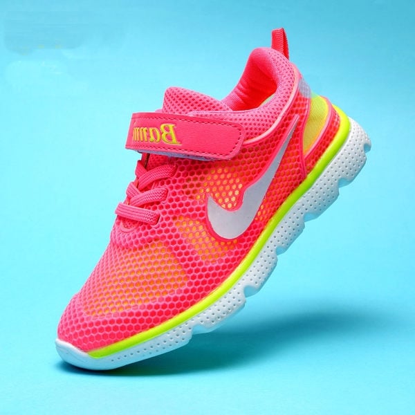 Детски маратонки за момичета -  мрежести модели в розов, зелен и син цвят