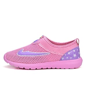 Детски обувки за момичета - 2 мрежести модела в розов и син цвят  