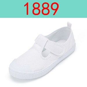 Παιδικά λευκά πάνινα παπούτσια για αγόρια με λουράκια βελκρό και κορδόνια - 11 μοντέλα