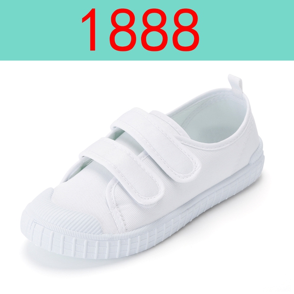 Детски бели кецове за момчета с лепенки и връзки - 11 модела 