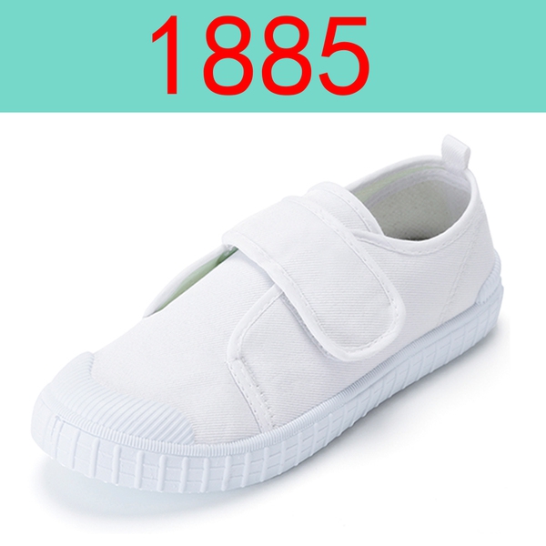 Детски бели кецове за момчета с лепенки и връзки - 11 модела 