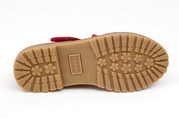 Детски пролетно-есенни обувки за момичета с ресни - черни, червени, бели с лепки