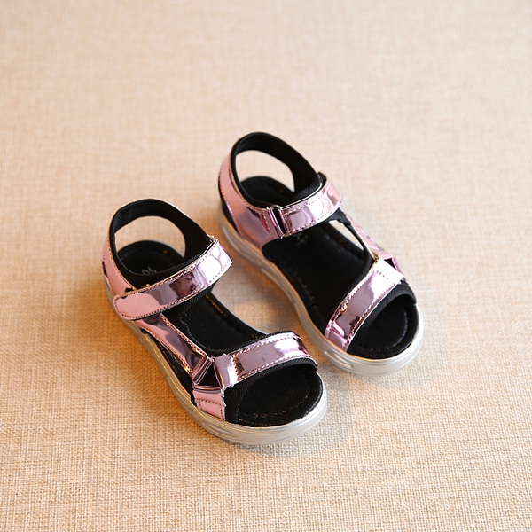 Παιδικά σανδάλια το καλοκαίρι για τα κορίτσια - 3 μοντέλα - χρυσό, ασήμι και ροζ