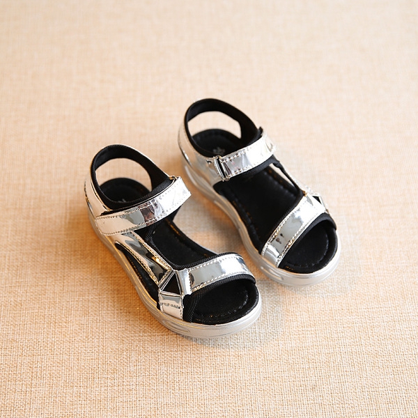 Παιδικά σανδάλια το καλοκαίρι για τα κορίτσια - 3 μοντέλα - χρυσό, ασήμι και ροζ