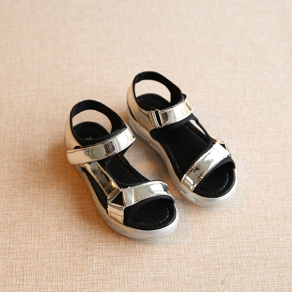 Παιδικά σανδάλια το καλοκαίρι για τα κορίτσια - 3 μοντέλα - χρυσό, ασήμι και ροζ