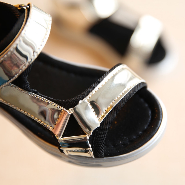 Παιδικά σανδάλια το καλοκαίρι για τα κορίτσια - 3 μοντέλα - χρυσό, ασήμι και ροζ