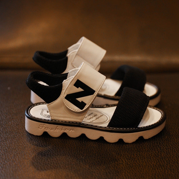 Παιδικά σανδάλια το καλοκαίρι με παχιά πέλματα για τα κορίτσια - ροζ, κίτρινο, μαύρο