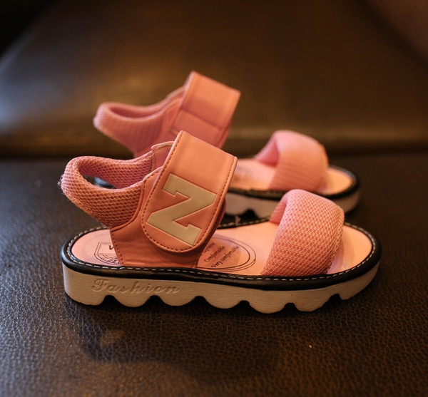 Παιδικά σανδάλια το καλοκαίρι με παχιά πέλματα για τα κορίτσια - ροζ, κίτρινο, μαύρο