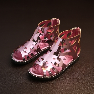 Детски летни сандали - розови и сребристи - специално за момичета