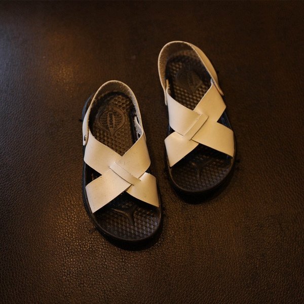 Καλοκαίρι Παιδικά σανδάλια για τα αγόρια - τρία χρώματα - λευκό, μπλε και κίτρινο