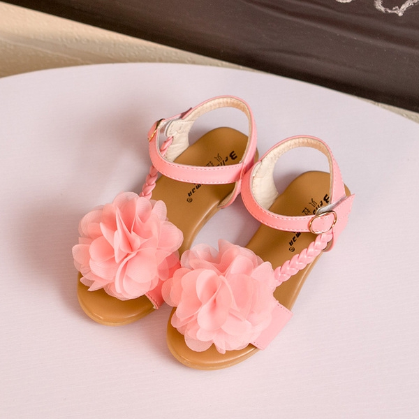 Παιδικά σανδάλια για τα κορίτσια - μαύρο, κίτρινο, ροζ και κόκκινο