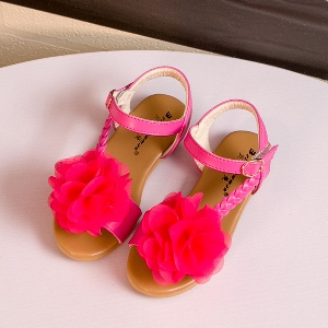 Детски сандали за момичета - черен,жълт,розов и червен цвят 