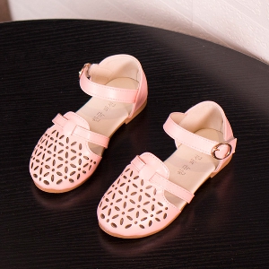Детски сандали за момичета - бежов,син и розов цвят 