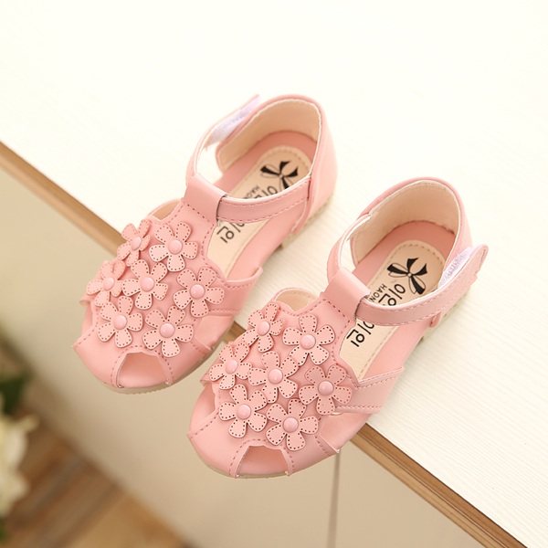 Παιδικά σανδάλια για τα κορίτσια - λευκό, ροζ και καφέ