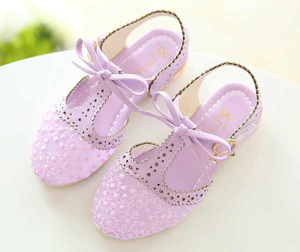 Παιδικά σανδάλια για τα κορίτσια - ροζ, μοβ και μπλε