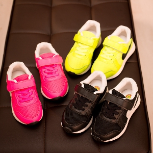 Детски дишащи маратонки за момичета - розови, жълти и черни