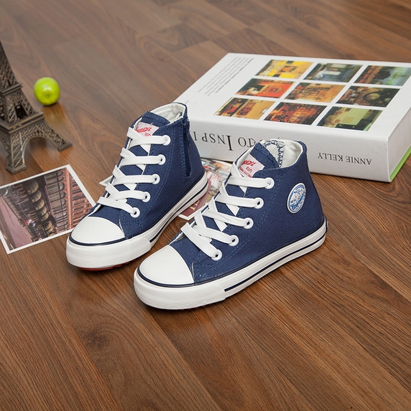 Παιδικά υψηλά πάνινα παπούτσια για αγόρια με δεσμούς - 4 μοντέλα