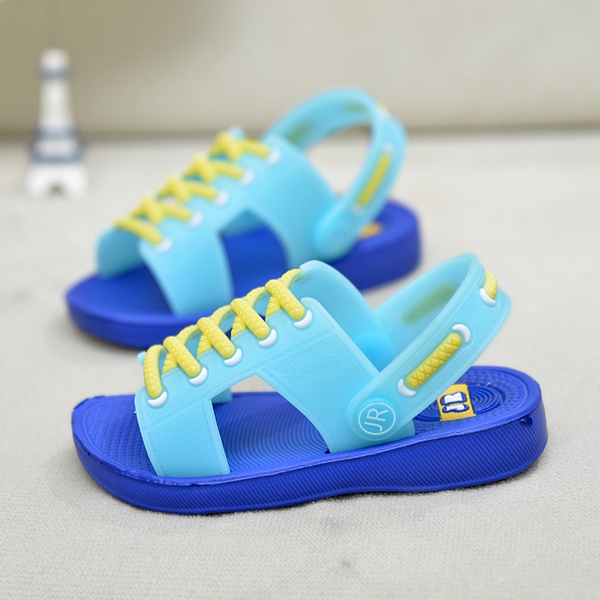 2 σε 1 παντόφλες και σανδάλια με πλαστές συνδέσεις σε μπλε, ροζ, κίτρινο και πράσινο για τα αγόρια