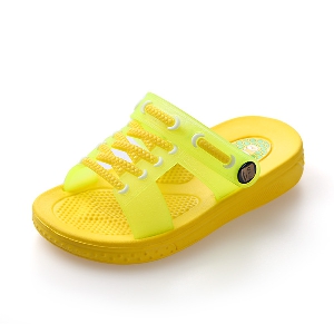 2 в 1 чехли и сандали с имитация на връзки в син, розов, жълт и зелен цвят за момчета