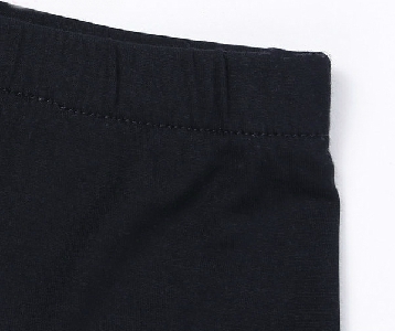 Детски еластични панталони за момичета - черни и бели