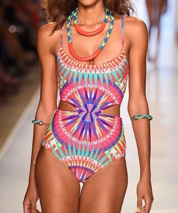 Γυναικείο μαγιό πολύχρωμο με ιμάντες