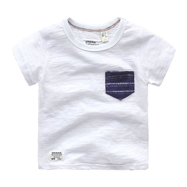 Раирани и едноцветни тениски с анимации с къс ръкав за момчета за ежедневие и плаж през лятото - 3 модела 