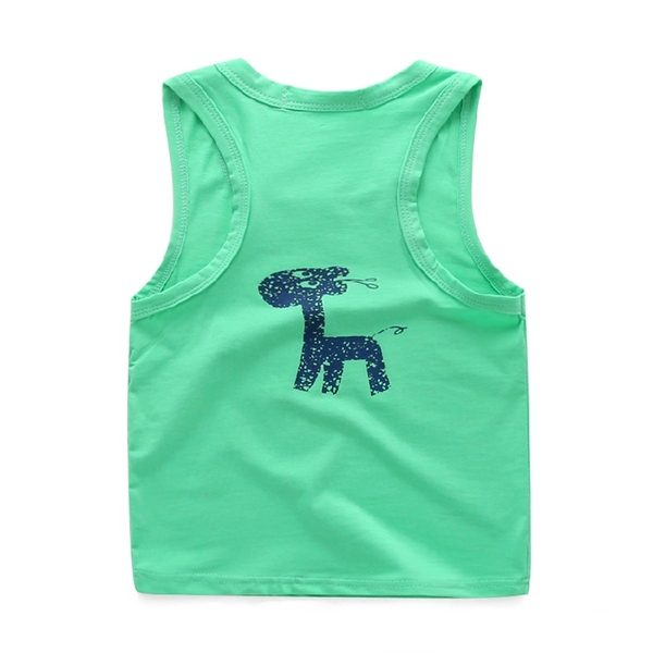 Детски летни потници - едноцветни с анимации за момчета - бели, розови, сиви, зелени