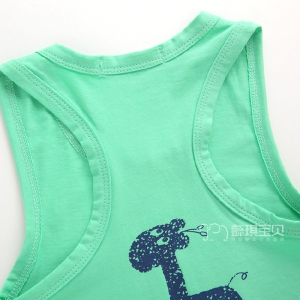 Детски летни потници - едноцветни с анимации за момчета - бели, розови, сиви, зелени