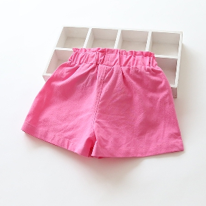 Детски къси панталони за момичета - 5 модела с връзки - розови, бели, тъмносини и виолетов цвят