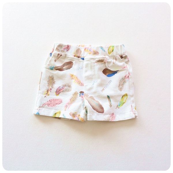 Детски летни къси панталони - 2 цветни модела за момичета