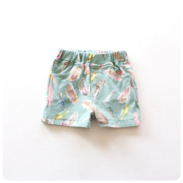 Детски летни къси панталони - 2 цветни модела за момичета