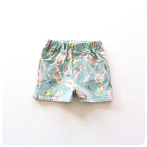 Детски летни къси панталони - 2 цветни модела за момичета
