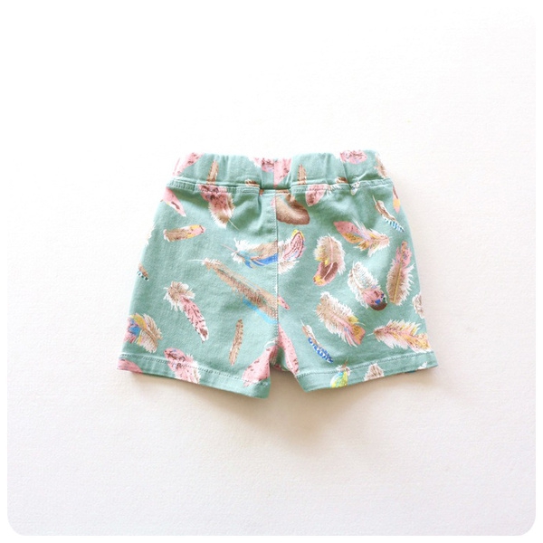 Детски летни къси панталони - 2 цветни модела за момичета