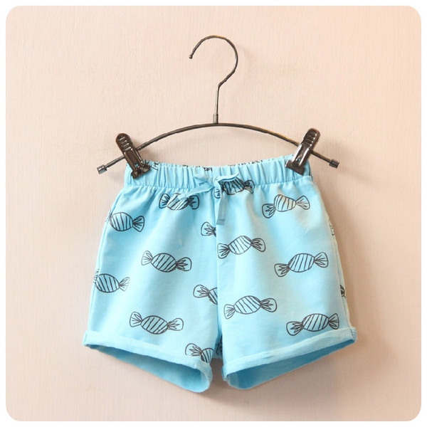 Летни къси панталони за момичета - три топ модела в розов, жълт и син цвят 