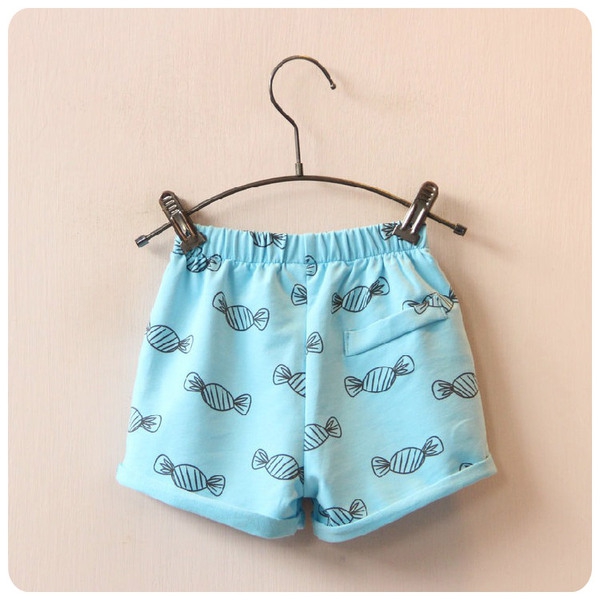 Летни къси панталони за момичета - три топ модела в розов, жълт и син цвят 