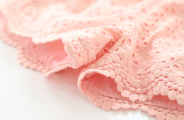 Детски дантелени къси панталони за момичета - три цвята - розови, тъмносини,  бели