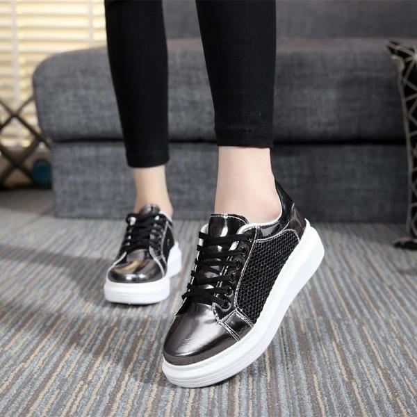 Дамски кецове от изкуствена кожа с платформа - подходящи за лятото и пролетта