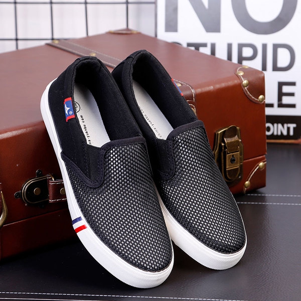 Дамски мокасини от искуствена кожа черен и бял цвят