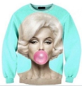 Дамски 3D блузи с дълъг ръкав - тип Слим, памучни - пролетни и есенни с анимации - Хелоу Кити, Дъга, Мики Маус