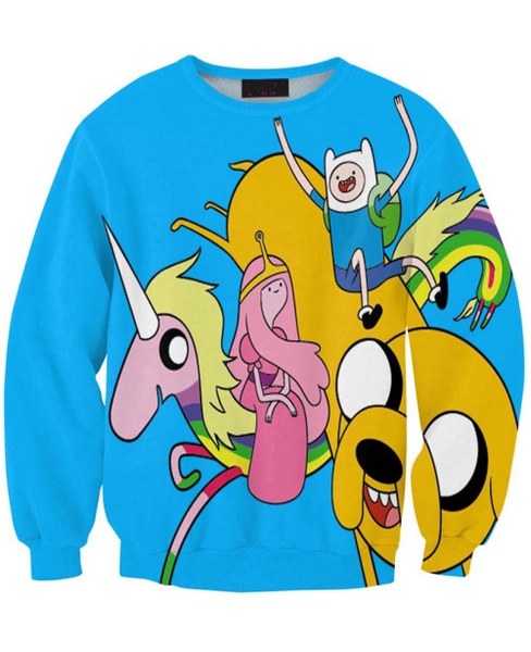 Дамски 3D блузи с дълъг ръкав - тип Слим, памучни - пролетни и есенни с анимации - Хелоу Кити, Дъга, Мики Маус