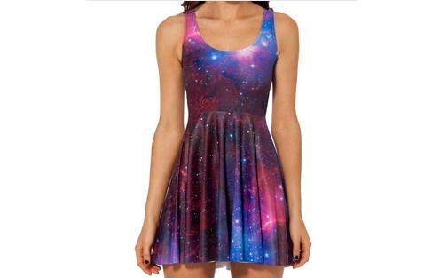 Дамски летни къси цветни рокли с различни мотиви - лилави, черни, червени, ягодки, 3D модели