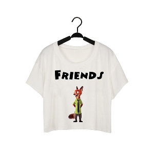 Дамски къси бели тениски за приятелки  Best Friends