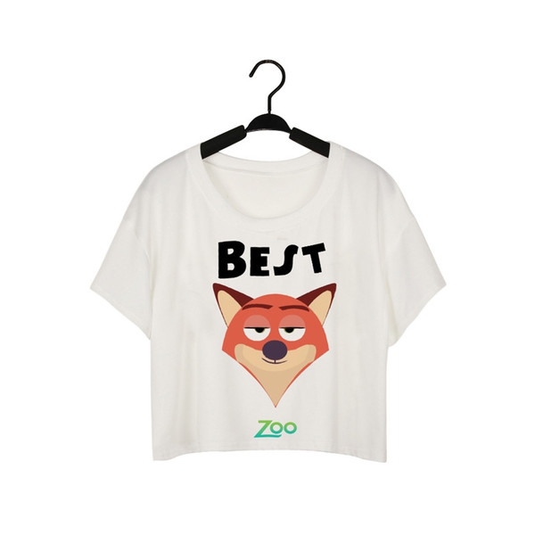 Дамска къса блуза с анимационни герои  "Zoo Topia"