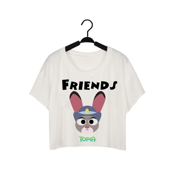 Дамска къса блуза с анимационни герои  "Zoo Topia"